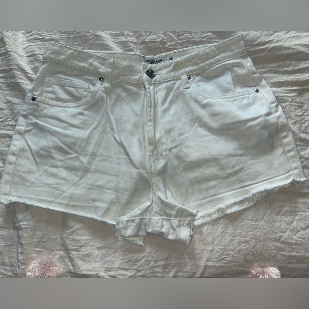 Urban Planet White Jean Shorts